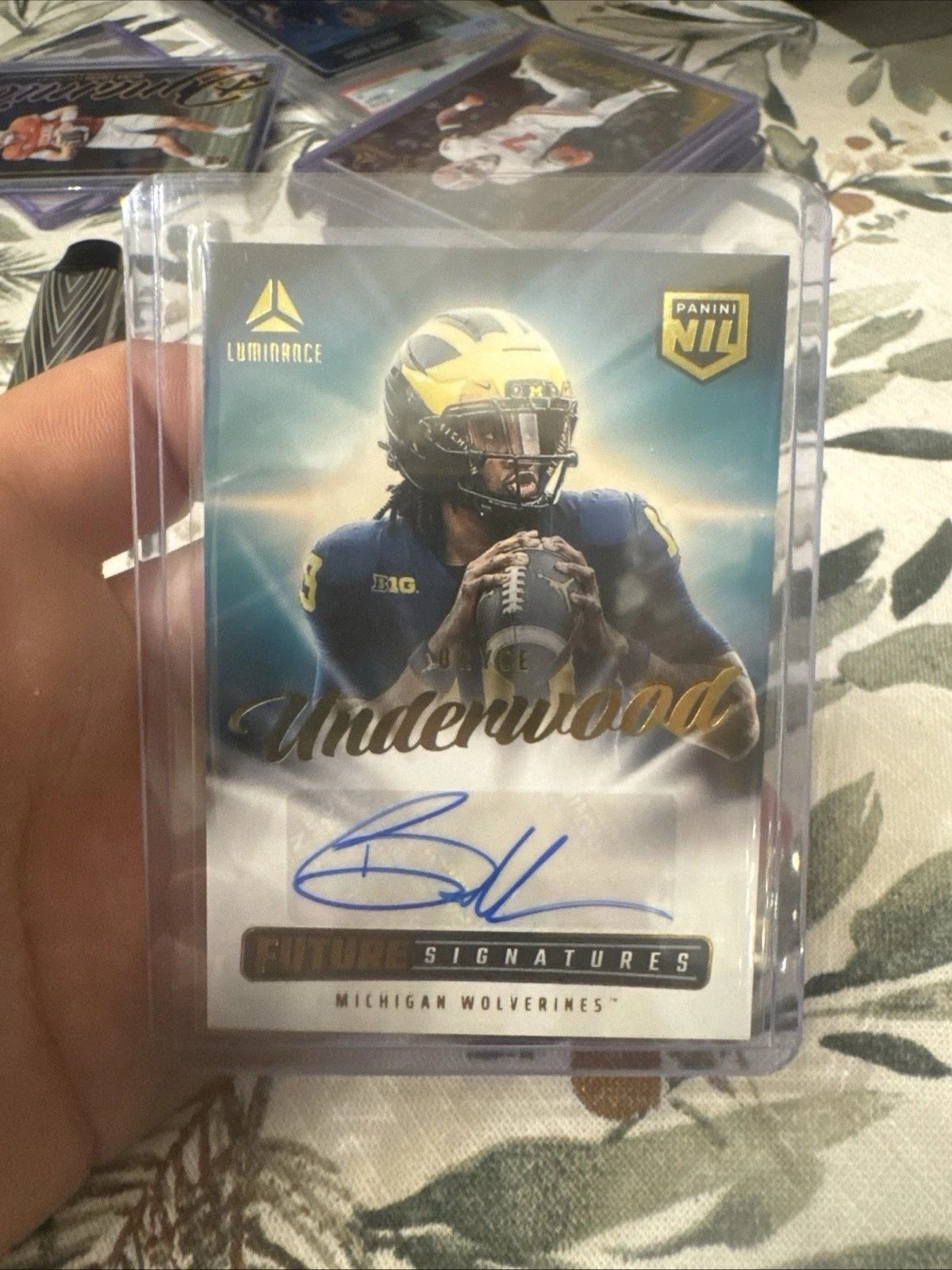 2025 luminance panini NIL Bryce Underwood Gold Future Signatures Auto