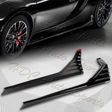 30.6 X 9.5 Mp-type Painted Black Side Skirt Rocker Splitters Diffuser Winglet