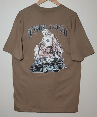 Vintage True Love Lowrider Shirt Chicano Cholo Chevy 90s Virgin Mary Sz L NWOT - Picture 2 of 4