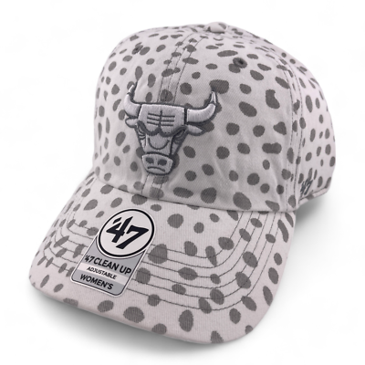47 Brand Chicago Bulls NBA White Cheetah Womens Clean Up  display picture 3