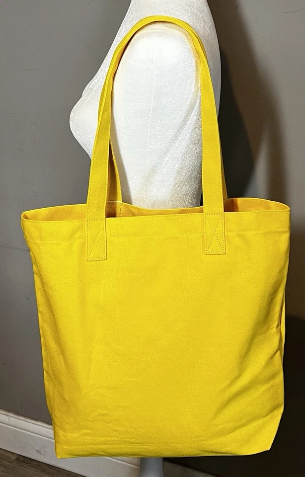 ESPRIT Vintage Throw-back 90's Yellow Canvas Tote NWT Authentic SEE DESCRIPTION - Image 2 of 4