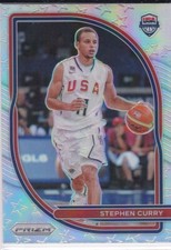STEPHEN CURRY Steph RARE SILVER $$ PRIZMS VARIATION Basketball Card TEAM USA!