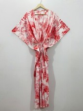 Indian Vintage 100 Cotton Long Beach Maxi Kaftan Dress One Size Caftan Kimono