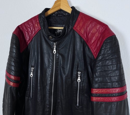Amazing Rare Vintage GIPSY Designer Biker Racing Y2K Leather Jacket Black Sz XL - Picture 5 of 23