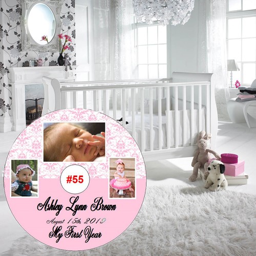 Baby Photo/Video Disk Personalized CD DVD Baby Album NOT A LABEL Keepsake Gift - Picture 7 of 11
