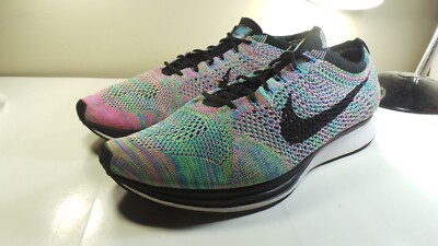 NIKE 2016 FLYKNIT RACER 526628-304 RAINBOW MULTI COLOR 13 AIR MAX 90 1 FORCE 180