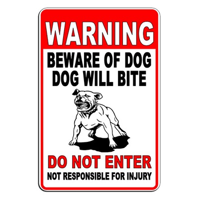 beware of dog decal