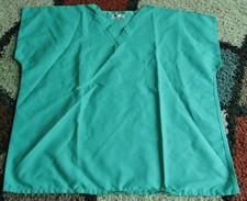 Best Medical Unisex Reversible Cap Sleeve Scrub Top W Pocket Green Sz 2X