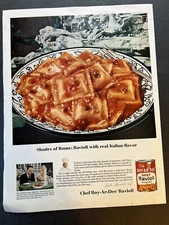 Vtg 1960s Ad, Chef Boy-Ar-Dee Beef Ravioli, Hector Boiardi