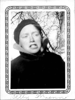 Young Boy Making Funny Face Close Up Selfie Americana 1930s Vintage Photo