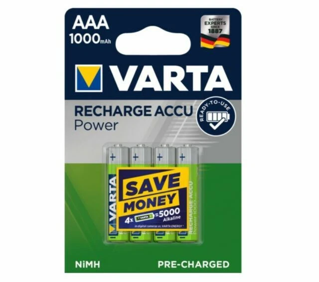 Batterie ricaricabili VARTA per articoli audio e video