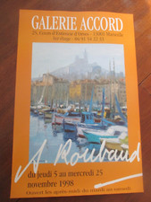 Affiche d'Exposition André Roubaud Galerie Accord 1998  60 X 40 cm   115