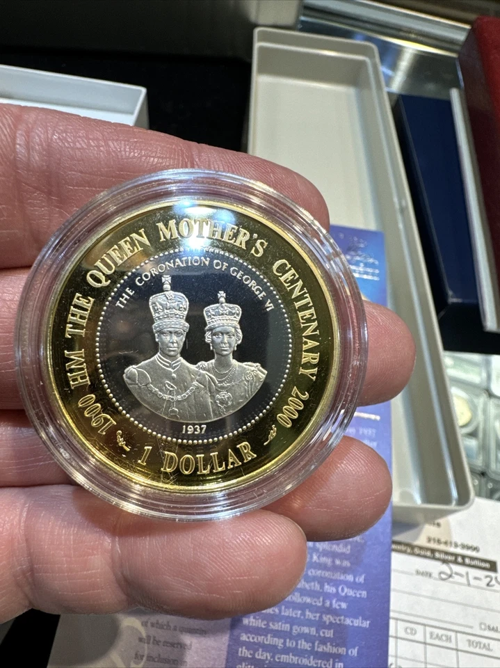 Bermuda 2000, 1 Dollar Silver Proof 'Queen Mother ' - Image 2 of 4