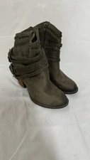 NEW NOT RATED TAUPE LA LOMA STRAPPY ANKLE BOOTS BOOTIES SHOES SIZE 7.5 BUCKLE