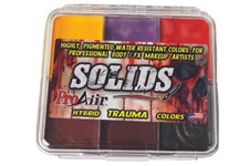 Water-Proof Halloween FX Makeup ProAiir Solids TRAMA Pallete w/ Activator