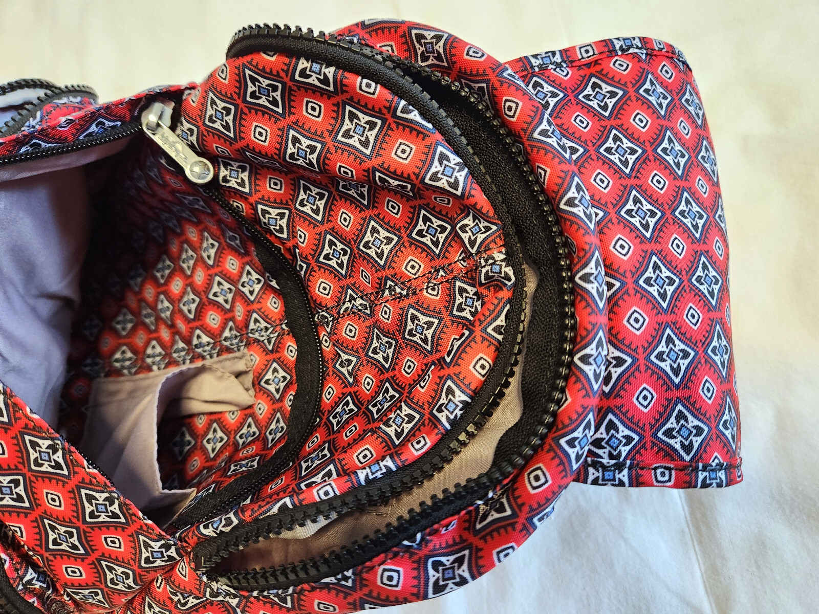 Kipling Lovebug Small Backpack Red Black Geometri… - image 12