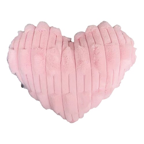 Cojín suave relleno de felpa regalo día de San Valentín suave forma de corazón dormitorio - Imagen 4 de 14