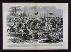 Leslie Civil War Print - Calvary Fight Yellow Tavern - Sheridan & Stuart's Death
