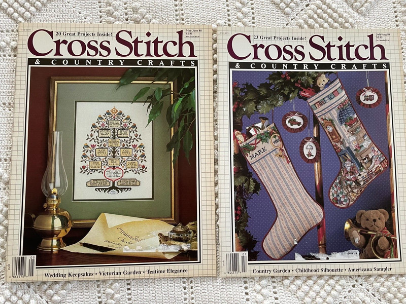 Cross Stitch & Country Crafts Magazine May/Jun & Jul/Aug 88