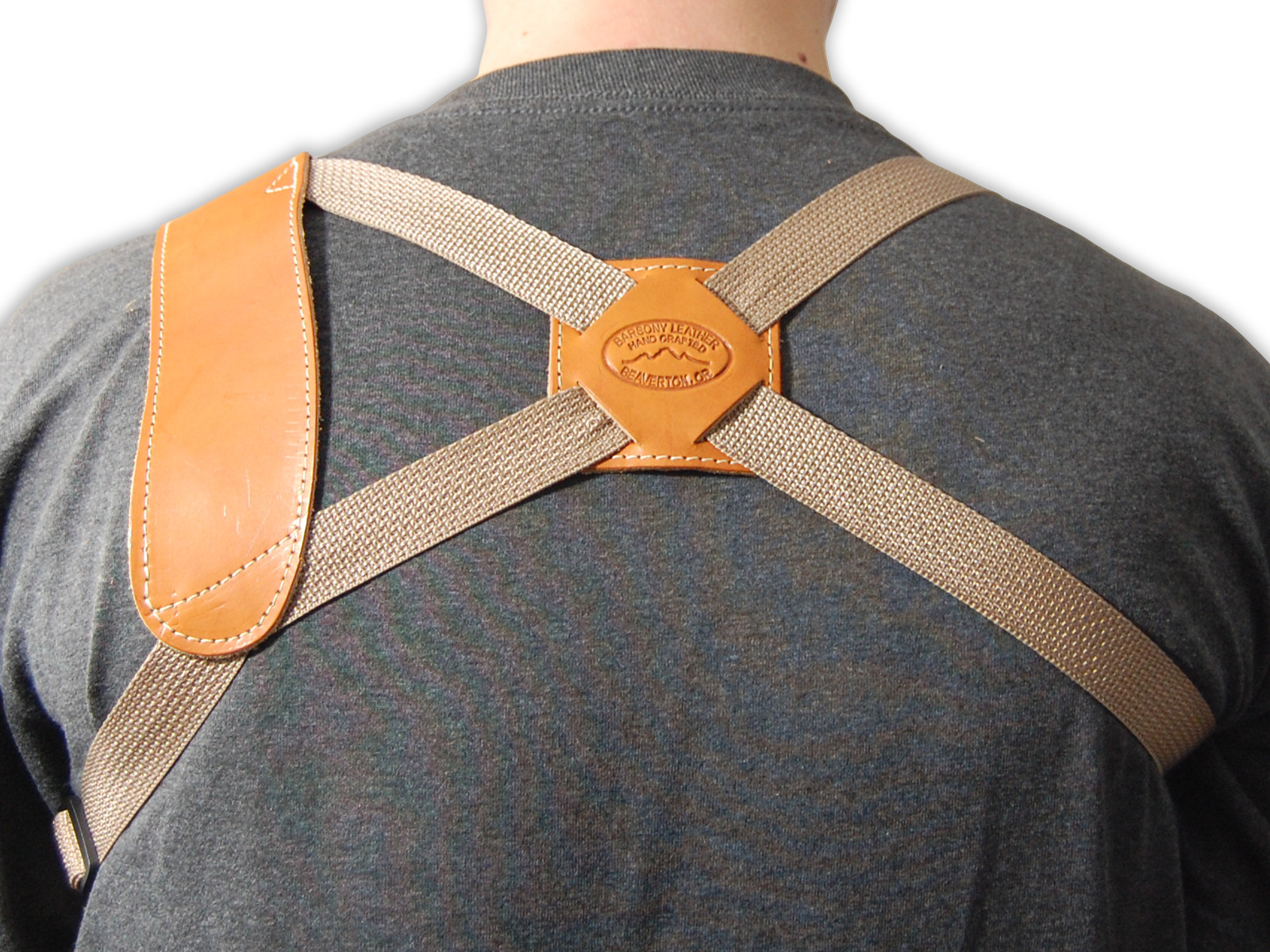 NEW Barsony Vertical Tan Leather Shoulder Holster Glock Compact