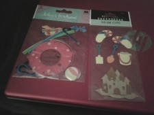 Keepsake 3d die cuts sandcastle and flip flops sticker set and beach theme-new