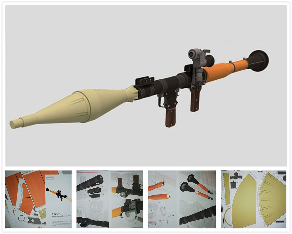 1/1 Scale Approx 120cm(L) RPG-7 Rocket Launcher DIY 3D Paper 1/1 Scale Approx 120cm(L) RPG-7 Rocket Launcher DIY 3D Paper