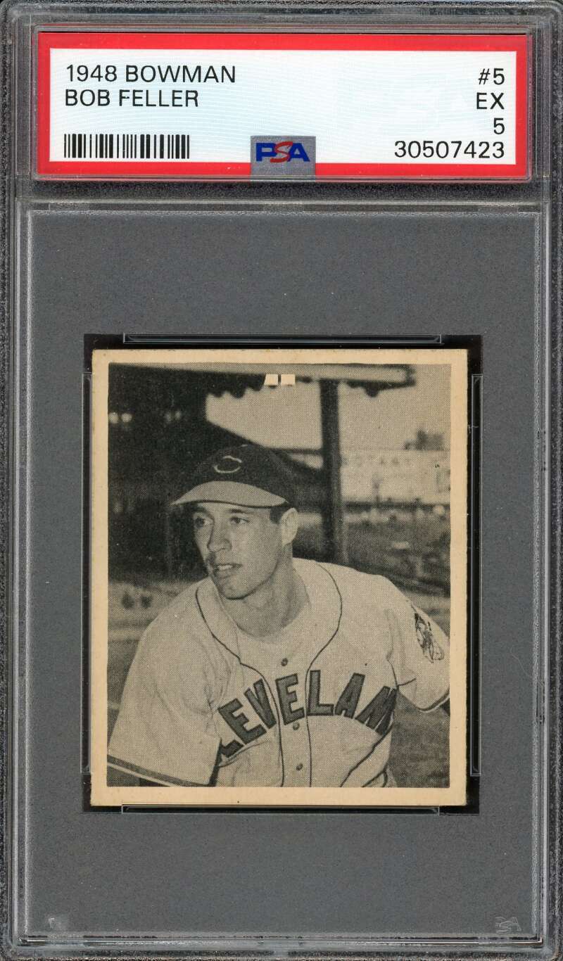 1948 Bowman 5 Bob Feller PSA 5