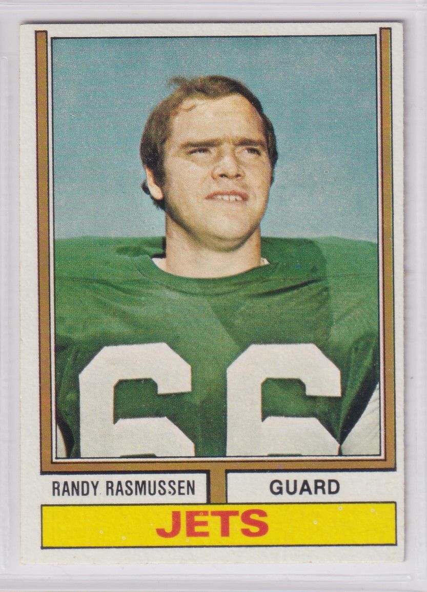 Randy Rasmussen 1974 Topps #306 New York Jets EX {0207
