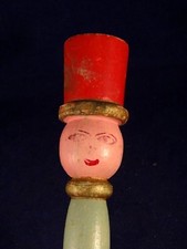 Ancien jouet bois sifflet chapeau haut de forme peint années 30 Vilac ?