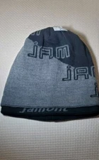 New Beanie Cap Gray and Black one size Double Layer Unisex 100% Acrilyc