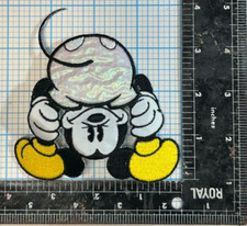 VINTAGE MICKEY MOUSE DISNEY CARTOON CHARACTER 4  IRON ON PATCH WHITE PANTS