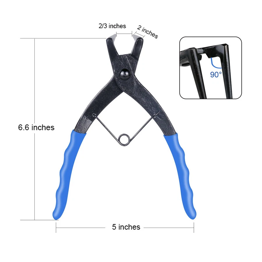 Long Nose 50 mm Snap Ring Heavy Duty Internal Circlip Pliers 1.3mm Tips For Cars - Image 4 of 4