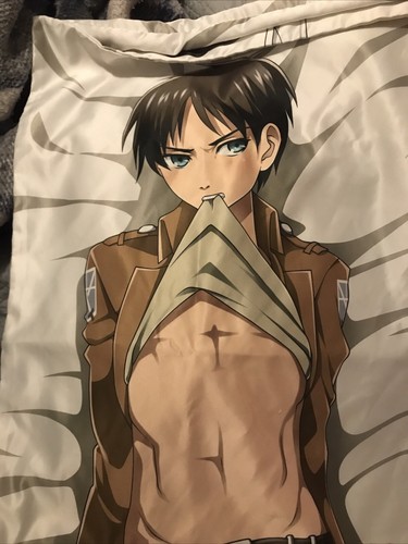 Attack on Titan Levi Ackerman Dakimakura Body Pillow Cover B 2013 Lightly Used - Picture 2 of 2
