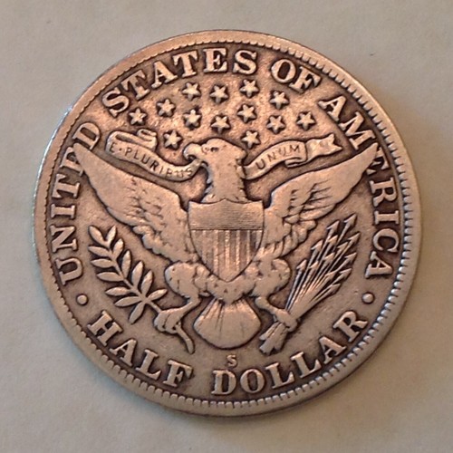 1915 S US Barber Half Dollar 50 Cents cd - Picture 2 of 2