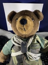 J.J. Wind Patriot Teddy Bear Us Army Animal Plush Toy US Army 20" Vintage 1987