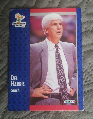 1991-92 Fleer Milwaukee Bucks Basketball Card #115 Del Harris Coach