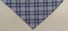 Dog Bandana, Tie On, Blue, Tarleton, Plaid, L, M, XS