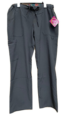Divine Scrubs by JDM Black Flared Leg Sizes S-2XL Available