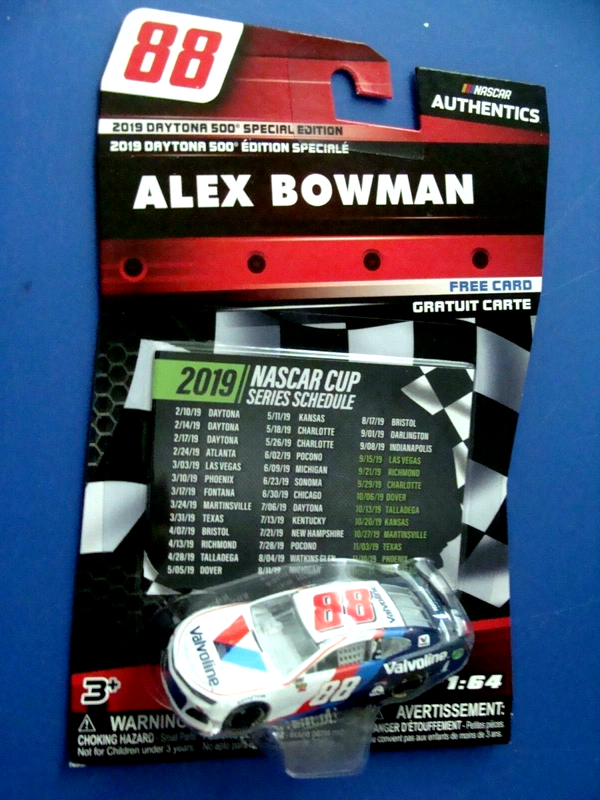 #88 - ALEX BOWMAN - VALVOLINE CHEVY CAMARO - 2019 DAYTONA 500 SPEC ED - 1:64