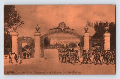 Postcard California Berkeley CA University Sather Gate 1920s Unposted