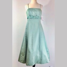 Davids Bridal Mint Green Empire Waist Prom Dress formal bridesmaid Size 8 NWT