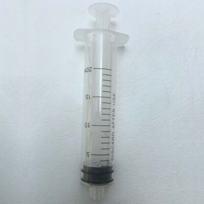 25- 20ML Syringe Only with Luer Lock Tip Sterile Disposable Latex Free 20 cc NEW
