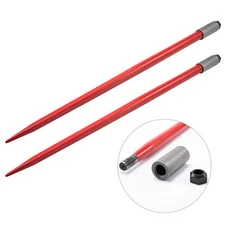 2PCS 49" Hay Spike Bale Spears 4500lb Cap Each Skid Steer Attachments Tractor