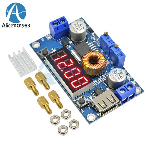 TOP 5A CC CV LED Drive Li-ion charger Power Step-down Module W/ USB Voltmeter - Picture 7 of 8