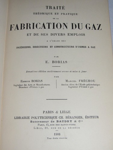 11E11 Buch Alte 1908 E.Borias Melkmaschine Praxis von Der Fertigung Gas Chemie - Picture 3 of 10