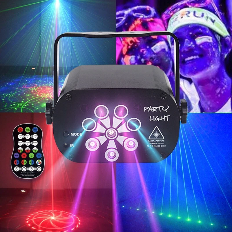 60/120 Pattern RGB Portable LED Stage Laser Lights DJ KTV Projector Disco Lamp - Image 4 of 4