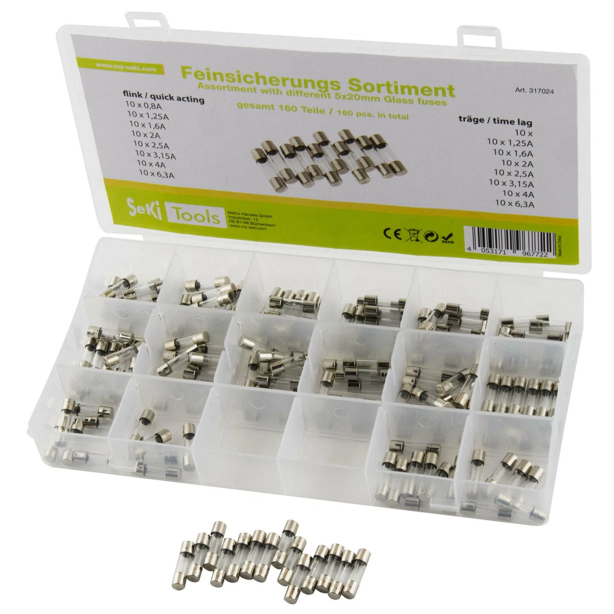 200mA Sicherung 5x20mm T Träge 200mA 250V = T200mA
