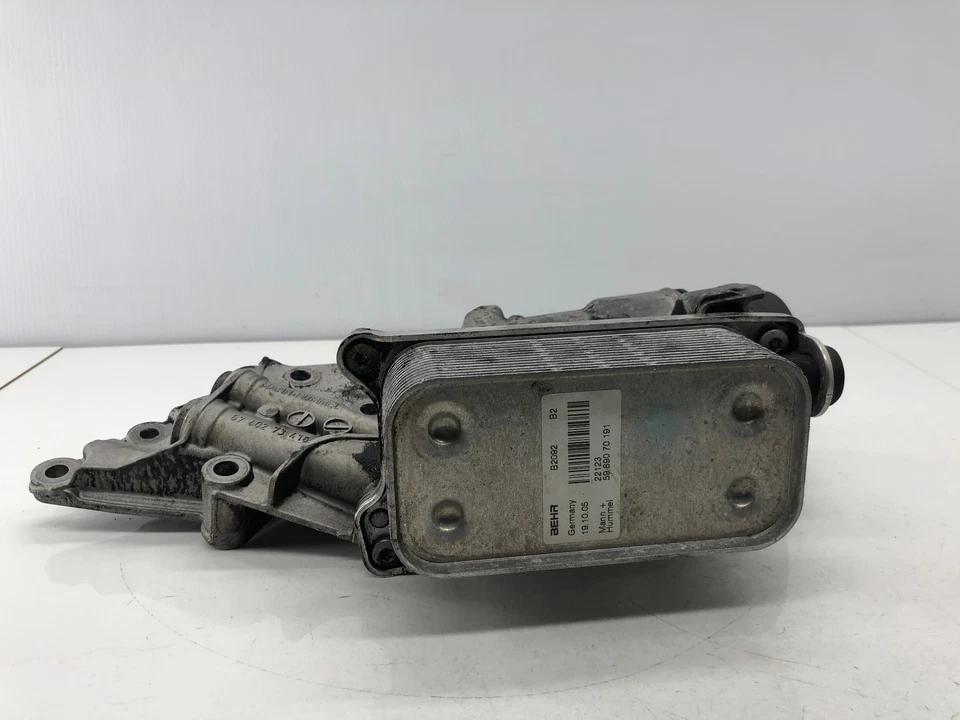 2006 MERCEDES-BENZ CLK350 3.5L OIL COOLER HEAT EXCHANGER FILTER HOUSING OEM - Image 2 of 4