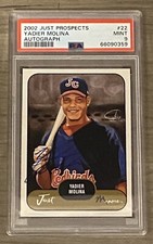 PSA 9 Yadier Molina Signed RC 2002 Just Prospects Just Minors Auto 100/200 RARE