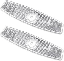 2 Pcs Bike Reflectors White Bike Wheel Reflectors Bicycle Reflector Portable Bi